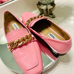 Steve Madden Pink Chain Loafer SZ 7